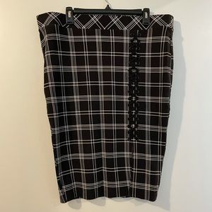 Black plaid pencil skirt from Torrid size 2